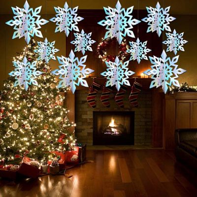 Holograficzne płatki śniegu 3D (6 sztuk) | HOLOFLAKE