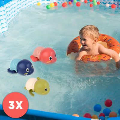 Zabawki do kąpieli żółwie wodne (3szt) | TURTLITO