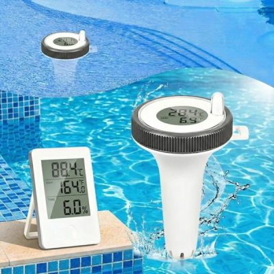 Bezprzewodowy termometr basenowy - Zasięg 60 m, IP67, Wyświetlacz wewnętrzny | POOLMETER